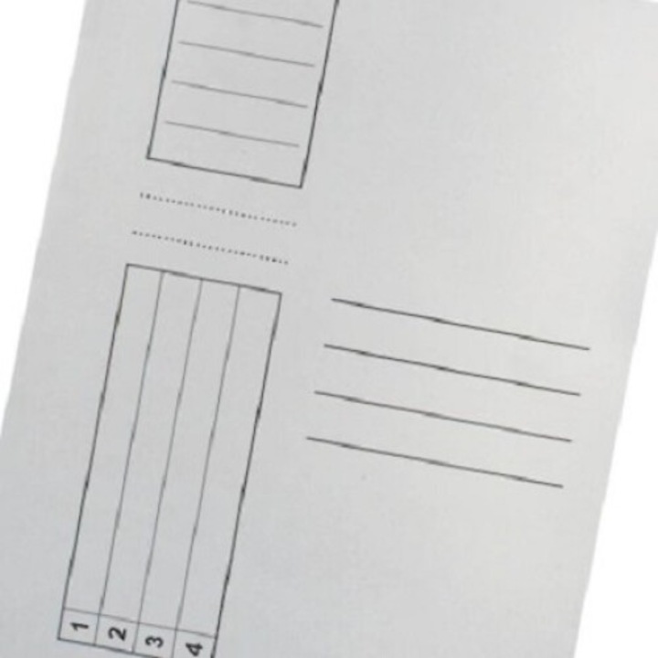 OEM Standard A4-es dosszié, 10 darabos készlet, fehér, boríték, A4, karton