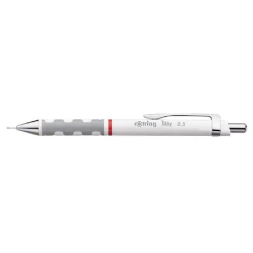 Creion mecanic, Rotring, Tikky III, Original, corp plastic, clip si varf metalic, 0.5mm, corp alb