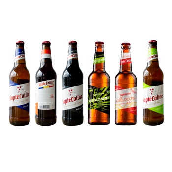 Bere artizanala Discovery Pack, Sapte Coline, set 18 sticle, 0.5 l + 2 pahare Bere artizanala Discovery Pack, Sapte Coline, set 18 sticle, 0.5 l + 2 pahare