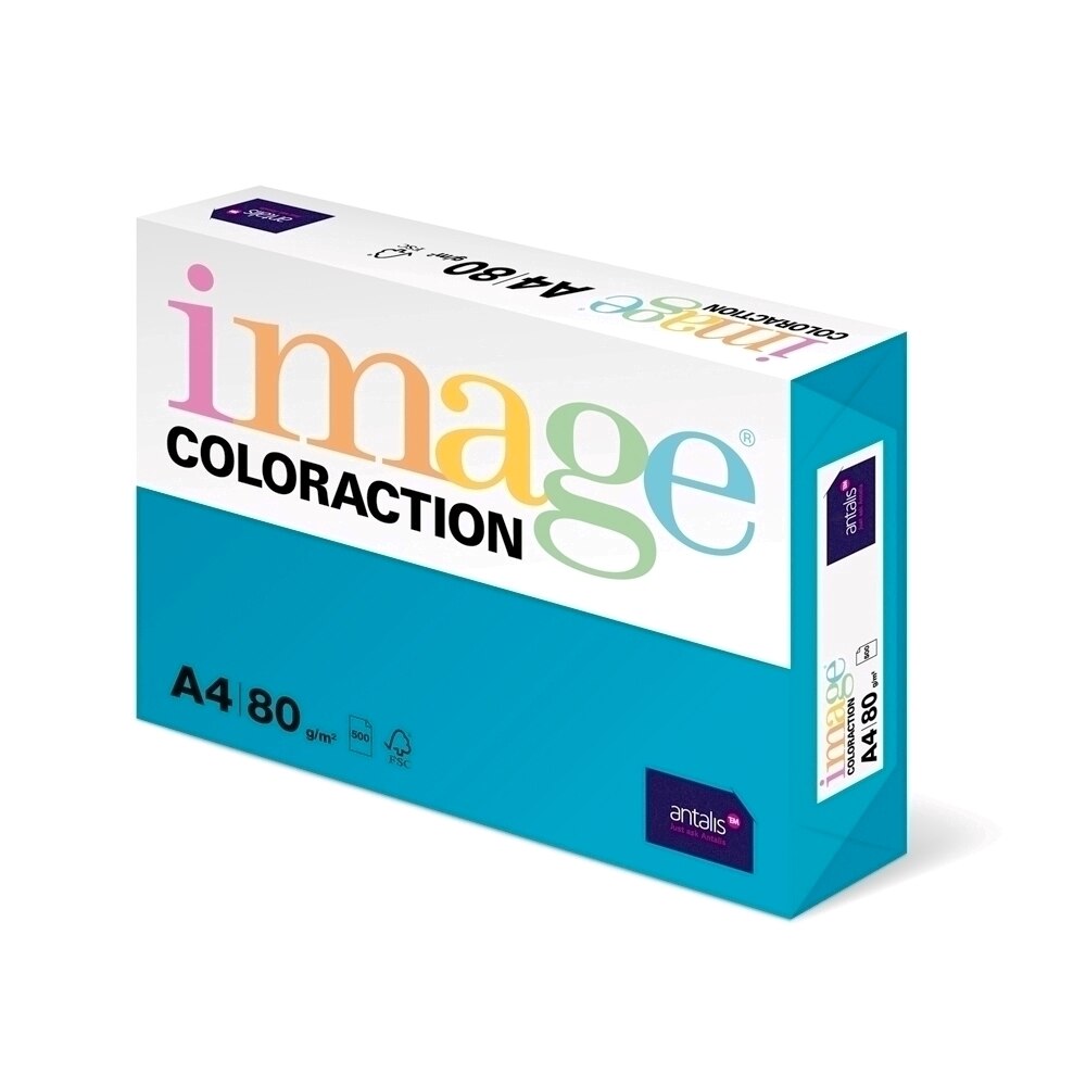 Hartie color A4, Coloraction, bleu ciel, 500 coli/top, 80 g