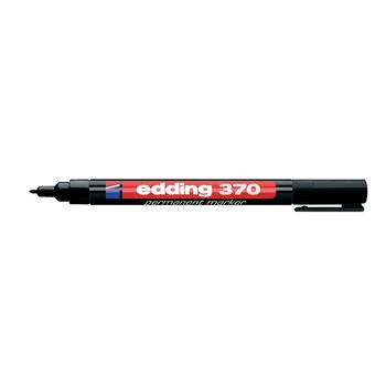 Marker permanent, Edding, 370, corp plastic,,vf.rotund, 1mm, negru Marker permanent, Edding, 370, corp plastic,,vf.rotund, 1mm, negru