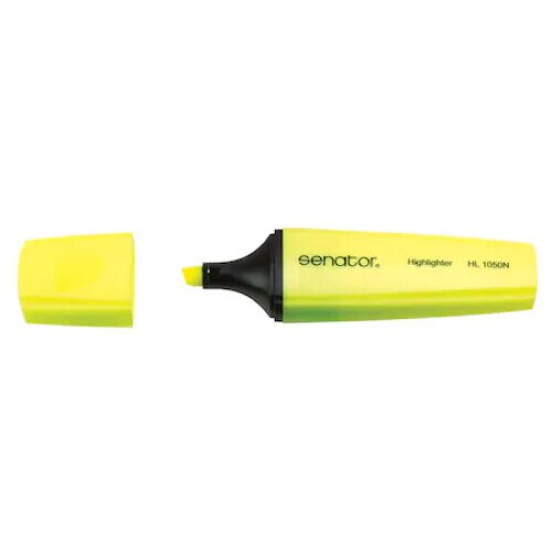 Textmarker Senator seria 1000, cerneala flourescenta, linie scriere 1-5mm. Galben