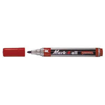 Marker permanent, Stabilo, Mark-4-all , corp plastic, negru, capac in culoarea scrierii,vf.rotund,,1.5-2mm, rosu Marker permanent, Stabilo, Mark-4-all , corp plastic, negru, capac in culoarea scrierii,vf.rotund,,1.5-2mm, rosu
