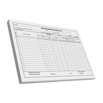 Nota de intrare-receptie A4, C100, F Nota de intrare-receptie A4, C100, F