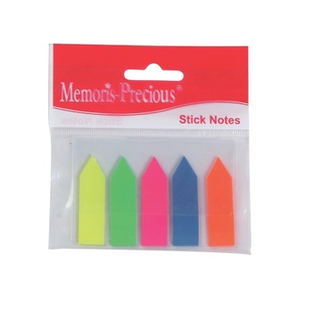 Index autoadeziv, Memoris-Presious, tip sageata, plastic, 5 culori, 25 file/culoare, 12 x 45 mm Index autoadeziv, Memoris-Presious, tip sageata, plastic, 5 culori, 25 file/culoare, 12 x 45 mm