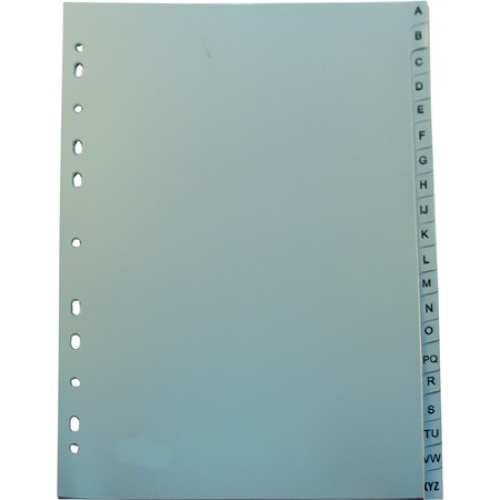 Separatoare, Noki, index A-Z, plastic, gri, A4