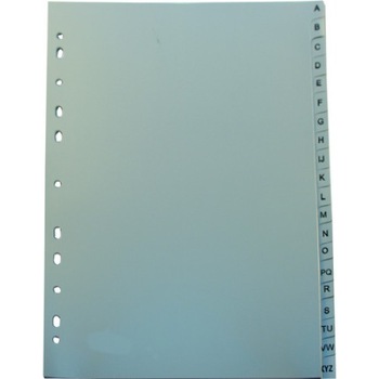 Separatoare, Noki, index A-Z, plastic, gri, A4 Separatoare, Noki, index A-Z, plastic, gri, A4
