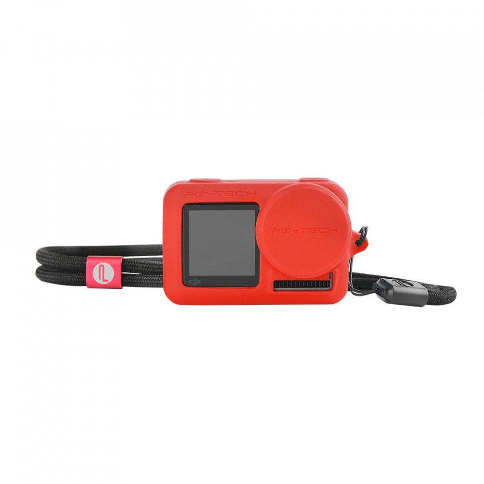Husa din cauciuc siliconic PGYTECH pentru DJI Osmo Action, rosu
