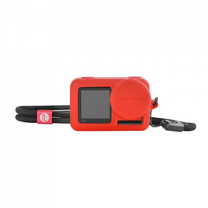 Husa din cauciuc siliconic PGYTECH pentru DJI Osmo Action, rosu