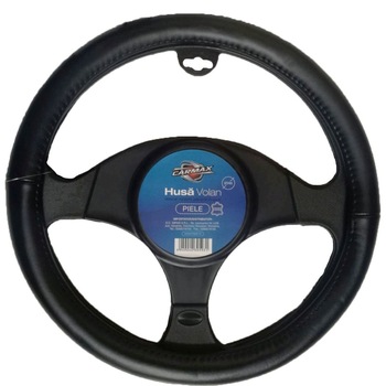 Husa volan din piele negru - Carmax Husa volan din piele negru - Carmax