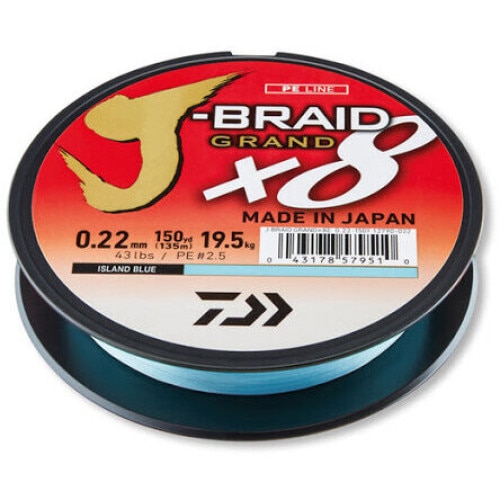 Fir Daiwa J-Braid Grand X8 Blue 0.20mm 16Kg 135M