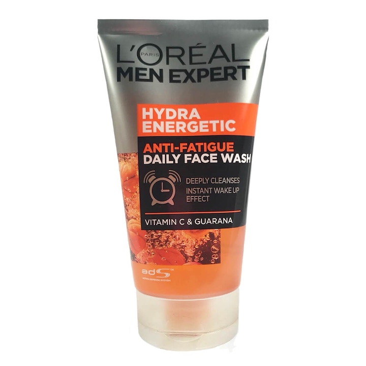 Gel de curatare L'Oreal Men Expert Hydra Energetic Anti-Fatigue Face Wash, Vitamina C si Guarana, 100ml FMD11200
