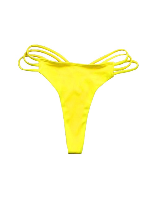 Дамски бразилски бикини с V презрамки LL, Жълт