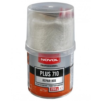 Kit Reparatii cu fibra de sticla si Rasina Poliesterica, contine si intaritor, Novol, 250 gr Kit Reparatii cu fibra de sticla si Rasina Poliesterica, contine si intaritor, Novol, 250 gr