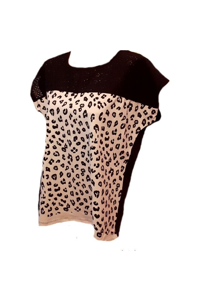 Bluza Inkastyl B006 culoare alb/negru marime 2XL