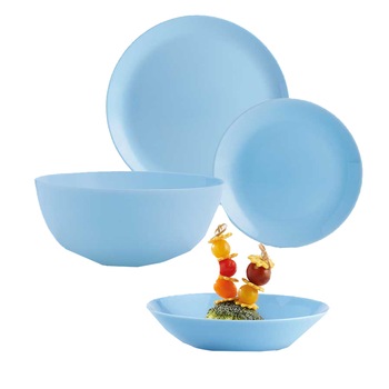 Serviciu de masa Luminarc Diwali, 19 piese, bleu Serviciu de masa Luminarc Diwali, 19 piese, bleu
