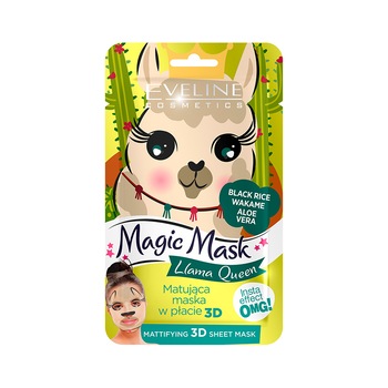 Masca de fata Eveline Magic Mask 3D Llama Queen Masca de fata Eveline Magic Mask 3D Llama Queen