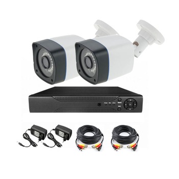 Kit supraveghere video Complet 2 camere exterior 5 Megapixeli -20m Night Vision- vizionare live telefon mobil + DVR Kit supraveghere video Complet 2 camere exterior 5 Megapixeli -20m Night Vision- vizionare live telefon mobil + DVR