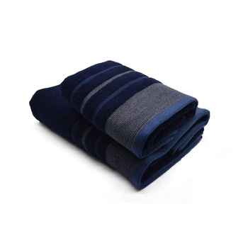 Set 2 prosoape, COZY TOWELS, Microbumbac 100%, Navy Set 2 prosoape, COZY TOWELS, Microbumbac 100%, Navy