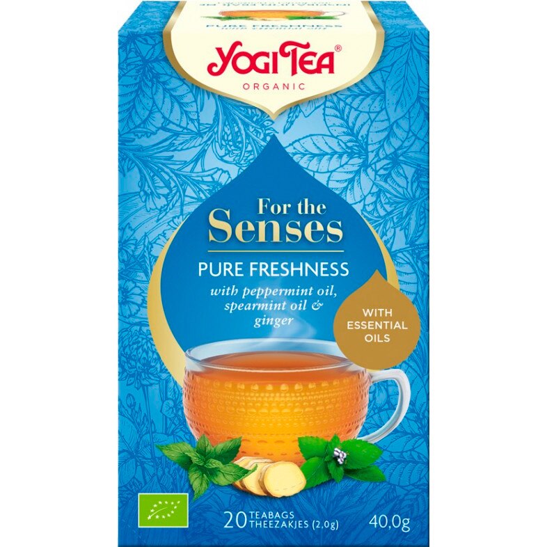 Ceai bio pentru simturi, prospetime pura, Yogi Tea 40g