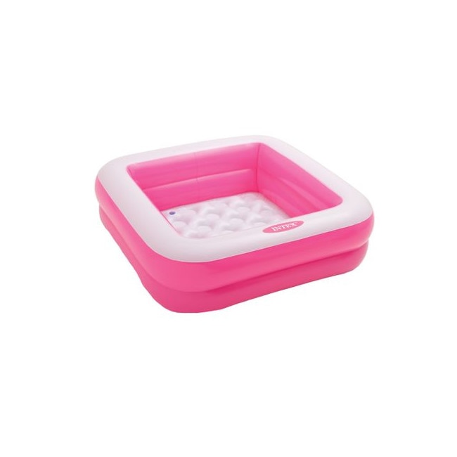 Piscina gonflabila copii PAM-MagicPool, +1an ,din vinil, 86x86 cm,roz/alb