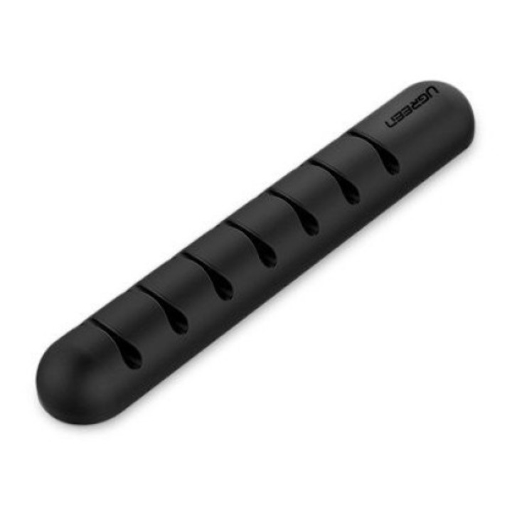 7-кабелен органайзер със самозалепващ се - черен