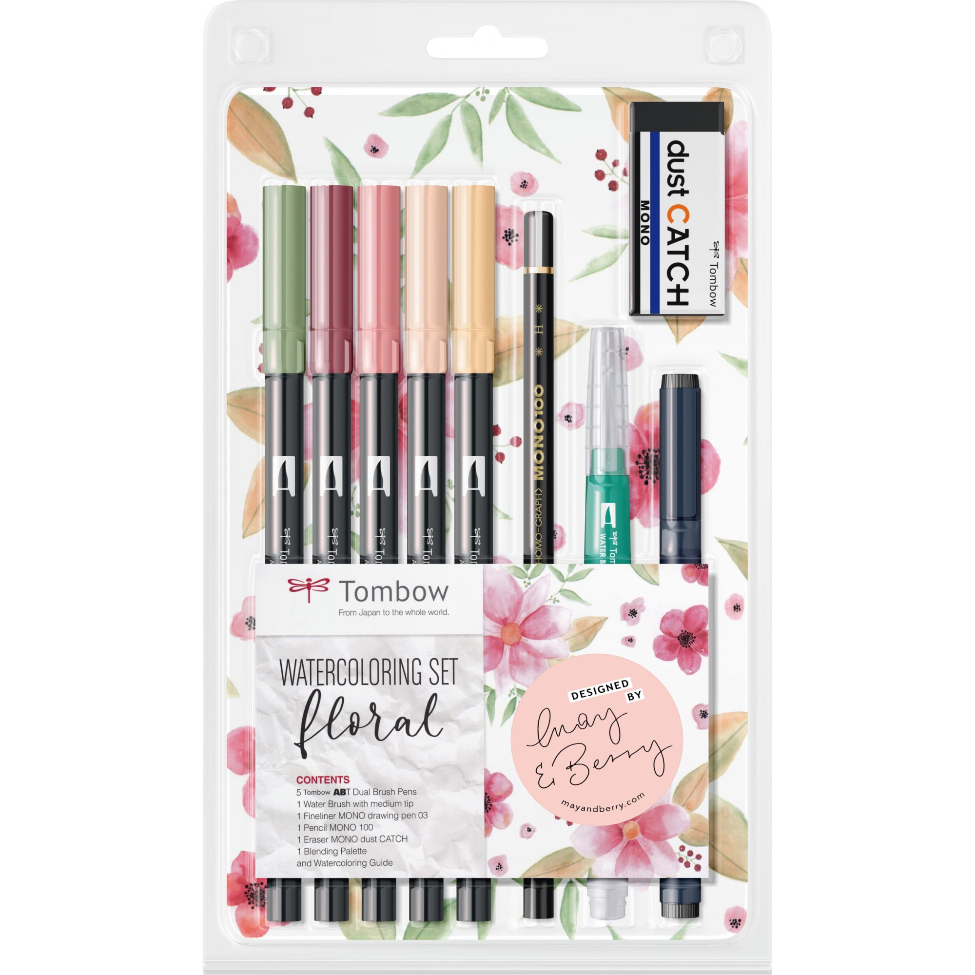 Set Tombow watercoloring natura floral