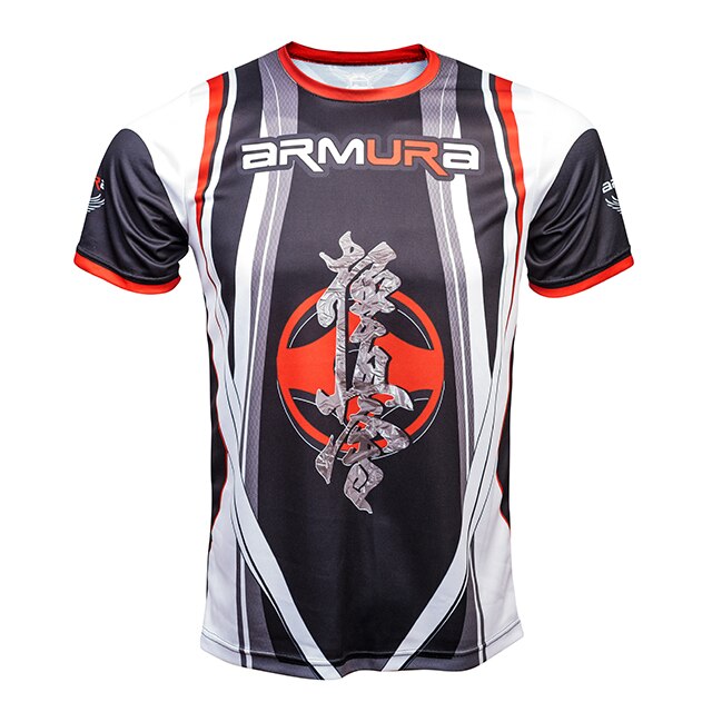 Tricou ARMURA Karate, Negru/Rosu
