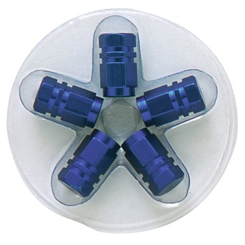 Capace valva roata hexagonal din aluminiu Albastru Capace valva roata hexagonal din aluminiu Albastru