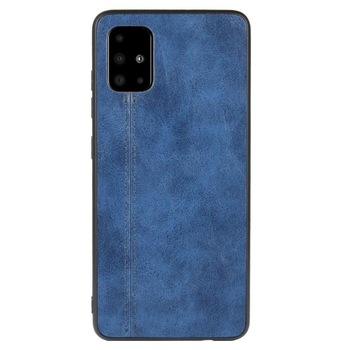 Husa Hibrida Samsung Galaxy A51 model Leather Coated, Antisoc Albastru Husa Hibrida Samsung Galaxy A51 model Leather Coated, Antisoc Albastru