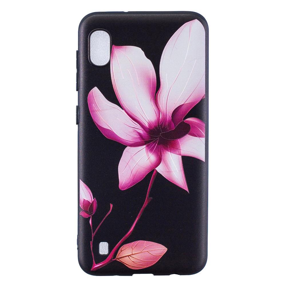 Husa silicon Samsung Galaxy A10 model Pink Flower, Antisoc, TPU Multicolor