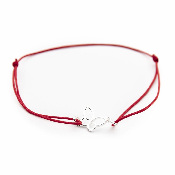NUWA BUTTERFLY 925 ezüst karkötő, ezüstszín