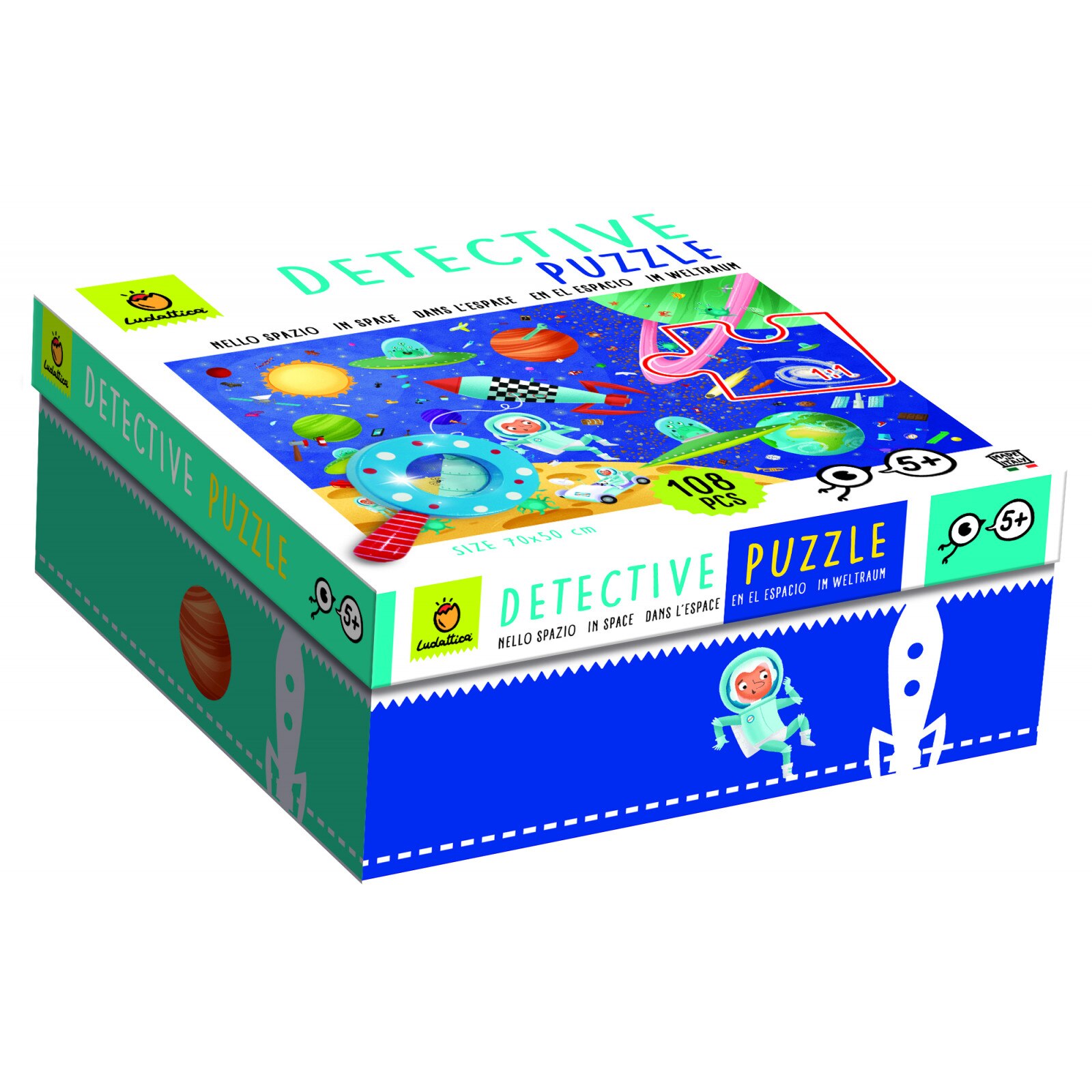 Puzzle Micul Detectiv - Spatiul +5 Ani, 108 piese