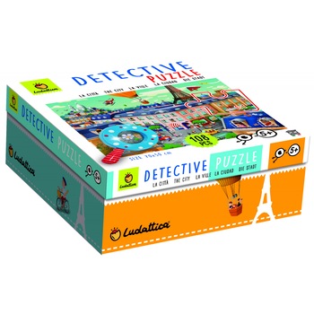 Puzzle Micul Detectiv - Orasul +5 Ani, 108 piese Puzzle Micul Detectiv - Orasul +5 Ani, 108 piese