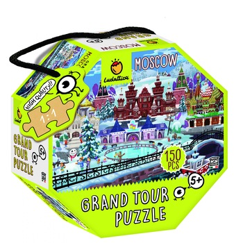 Puzzle Ocolul Pamantului - Moscova +5 Ani, 150 piese Puzzle Ocolul Pamantului - Moscova +5 Ani, 150 piese