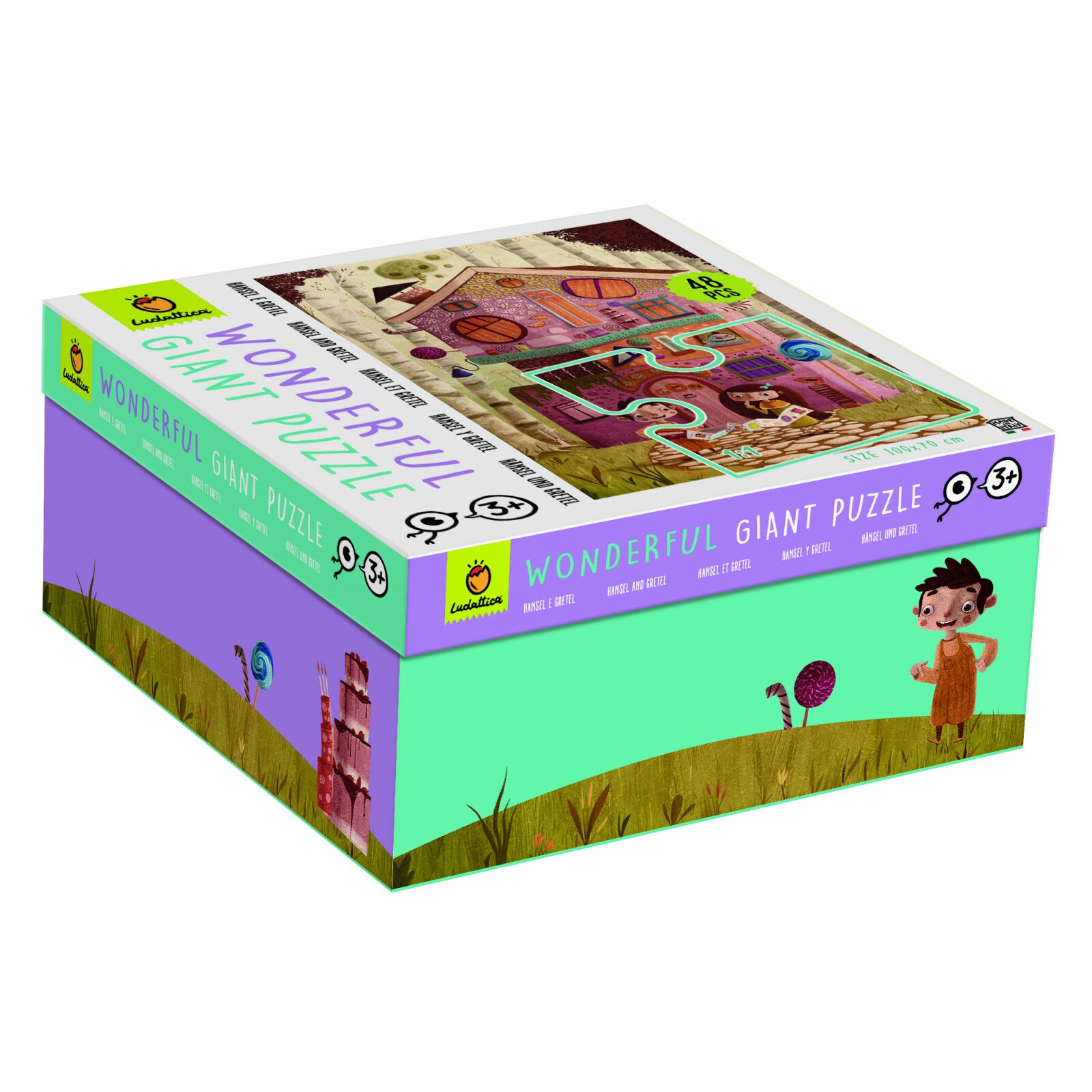 Puzzle Gigant Lumea Povestilor - Hensel Si Gretel +3 Ani, 48 piese