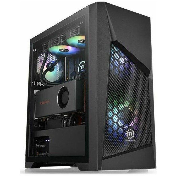 Carcasa Thermaltake Commander G32 Tempered Glass neagra iluminare aRGB