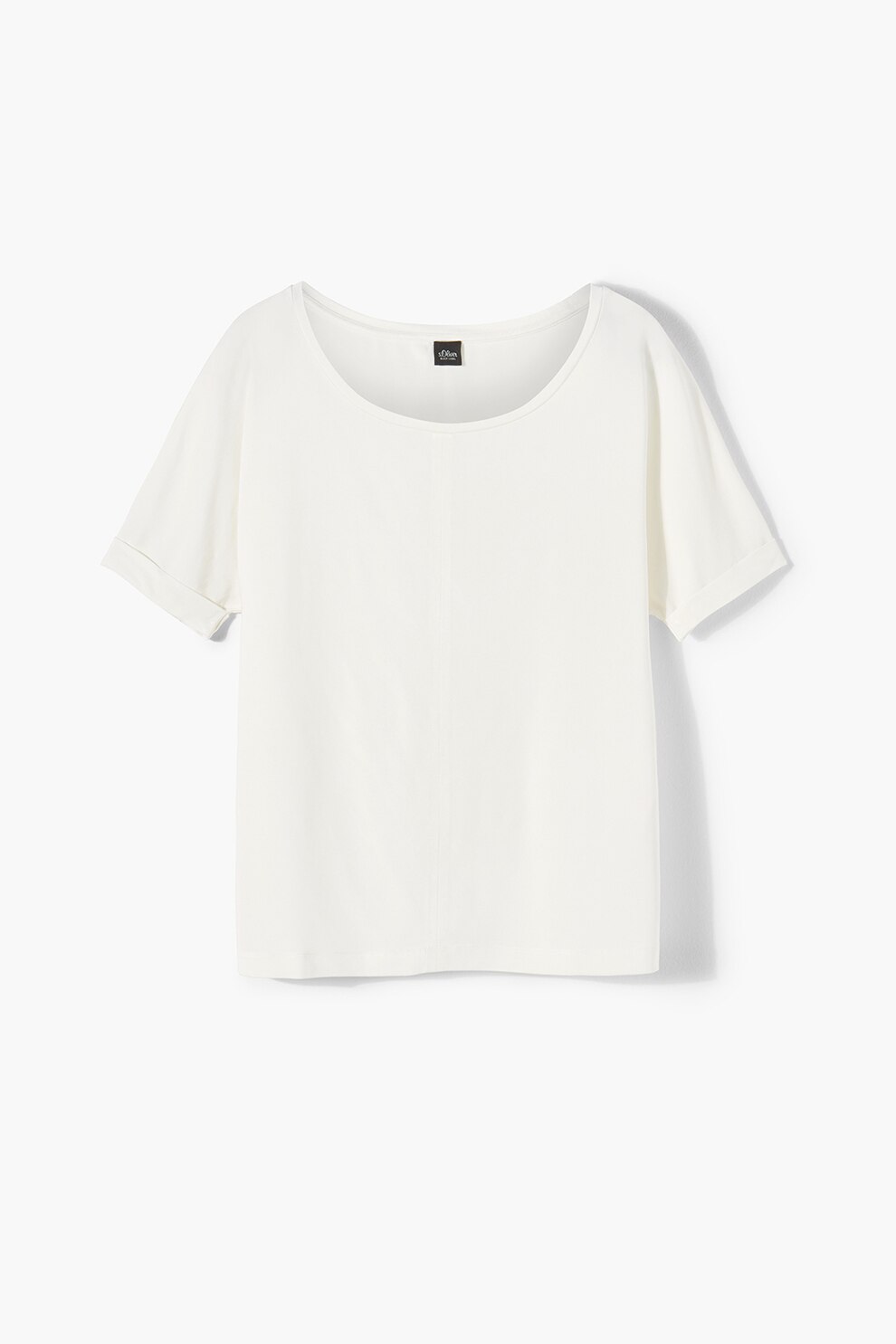 s.Oliver, Tricou cu decolteu rotund, Alb