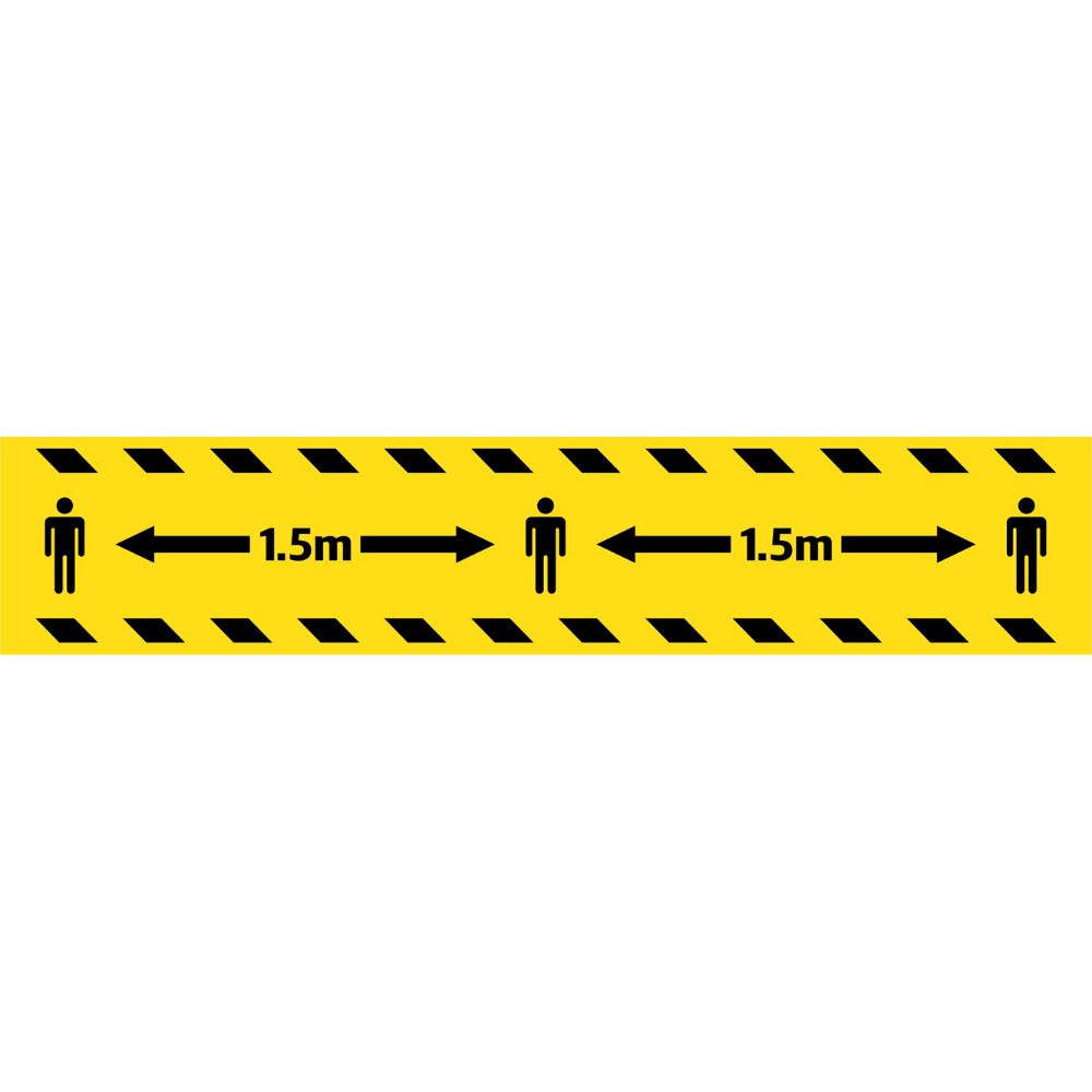 Sticker Informativ Covid 19 Pentru Podea Distantare 1 5m 12x60cm Emag Ro