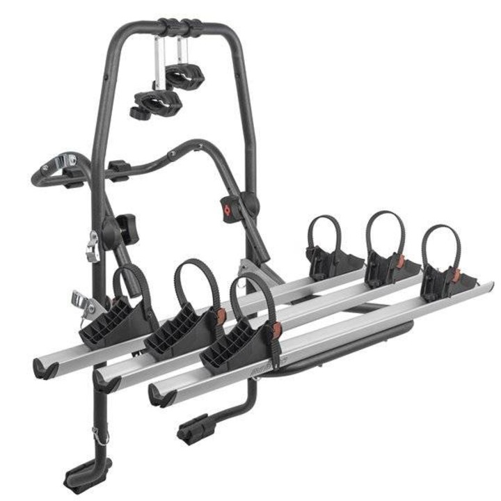 Стойка за мотоциклети Menabo Steel Bike 3, За 3 мотоциклета, Задна врата или багажник