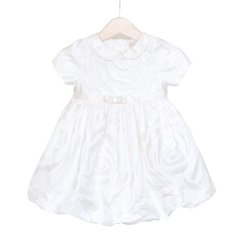 Rochita Petite Coco, Sweet Flower, tip gogosar, din brocart ivoire cu motive florale Rochita Petite Coco, Sweet Flower, tip gogosar, din brocart ivoire cu motive florale