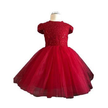 Rochita eleganta Alessia pentru fetite, pentru ocazii speciale, Tul/Dantela/Paiete, Rosu Rochita eleganta Alessia pentru fetite, pentru ocazii speciale, Tul/Dantela/Paiete, Rosu