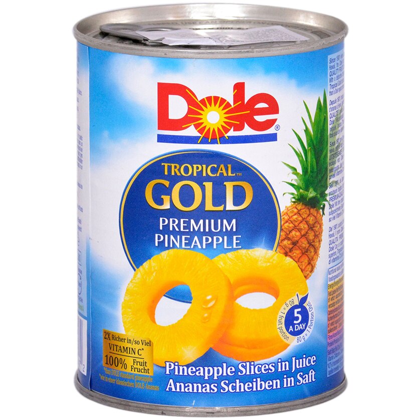 Felii de ananas in suc tropical gold Dole, 567g