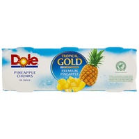 Bucati de ananas in suc topical gold 3x227g Dole, 681g