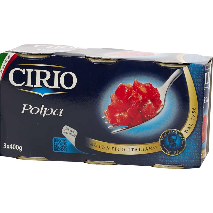 Pulpa de rosii 3x400g Cirio, 1.2kg