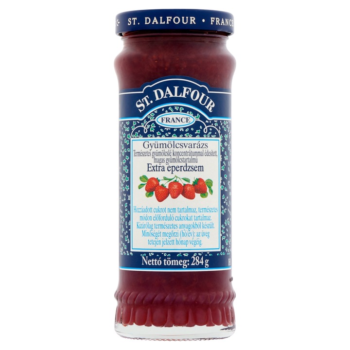 St. Dalfour Gyümölcsvarázs extra eperdzsem, 284 g