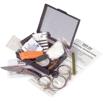 Kit supravietuire Web-tex, 16 piese in cutie impermeabila, 11 x 8 x 2.8 cm, 195 g Kit supravietuire Web-tex, 16 piese in cutie impermeabila, 11 x 8 x 2.8 cm, 195 g