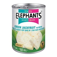 Bucati de jackfruit verde in saramura 540 g - Twin Elephants and Earth