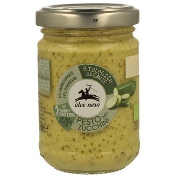 Pesto cu dovlecei ECO 130 g - Alce Nero Pesto cu dovlecei ECO 130 g - Alce Nero