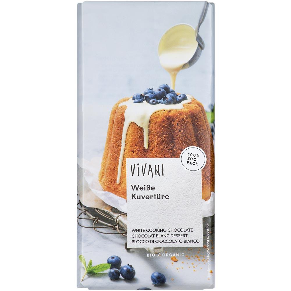 Ciocolata couverture alba ECO 200 g - Vivani